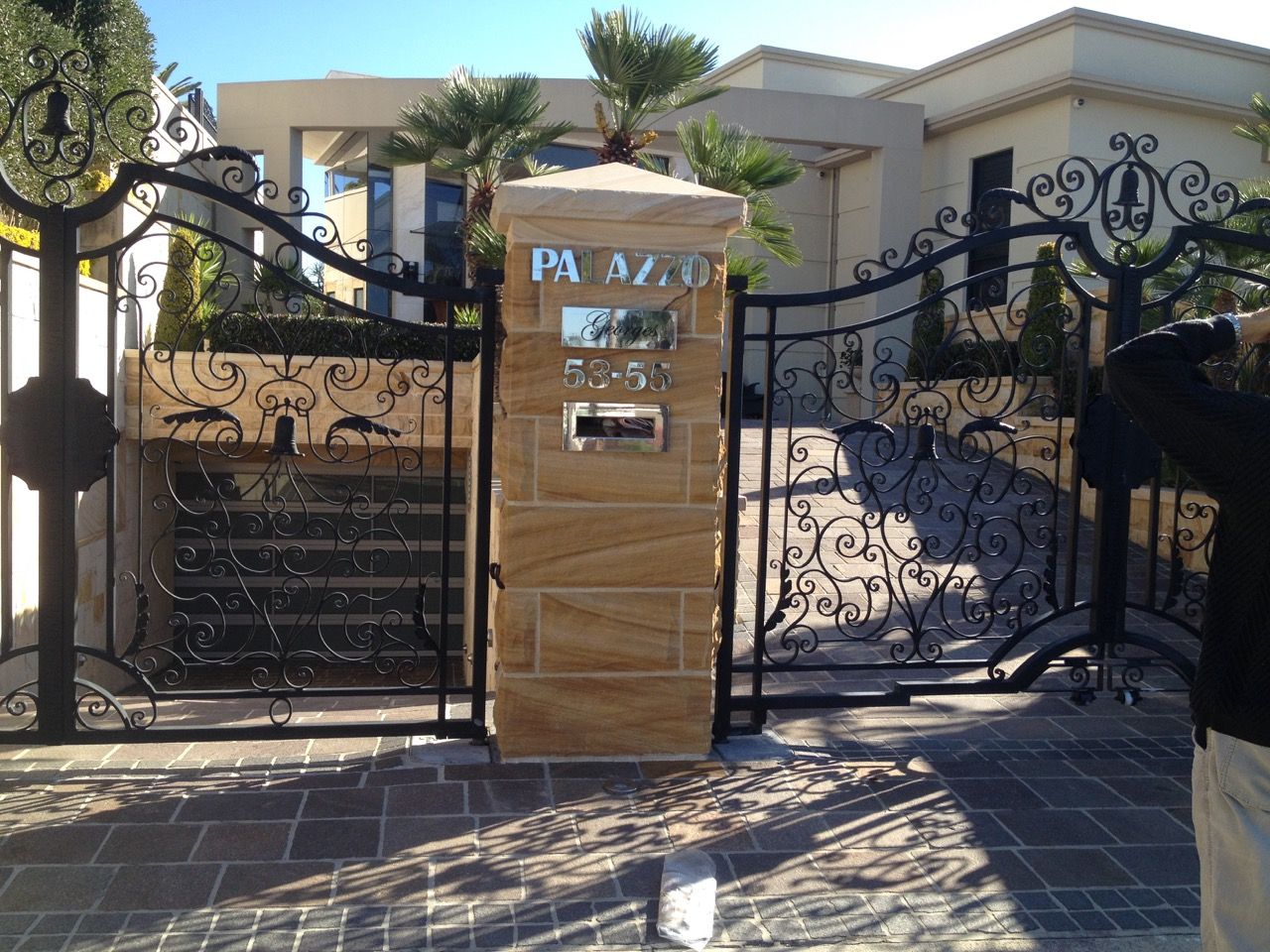 Sandstone gate pillars — Mega Stoneworks Sydney