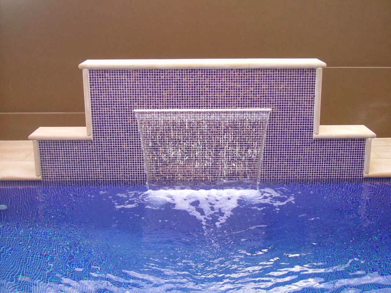 Pool water feature — Mega Stoneworks, Sydney